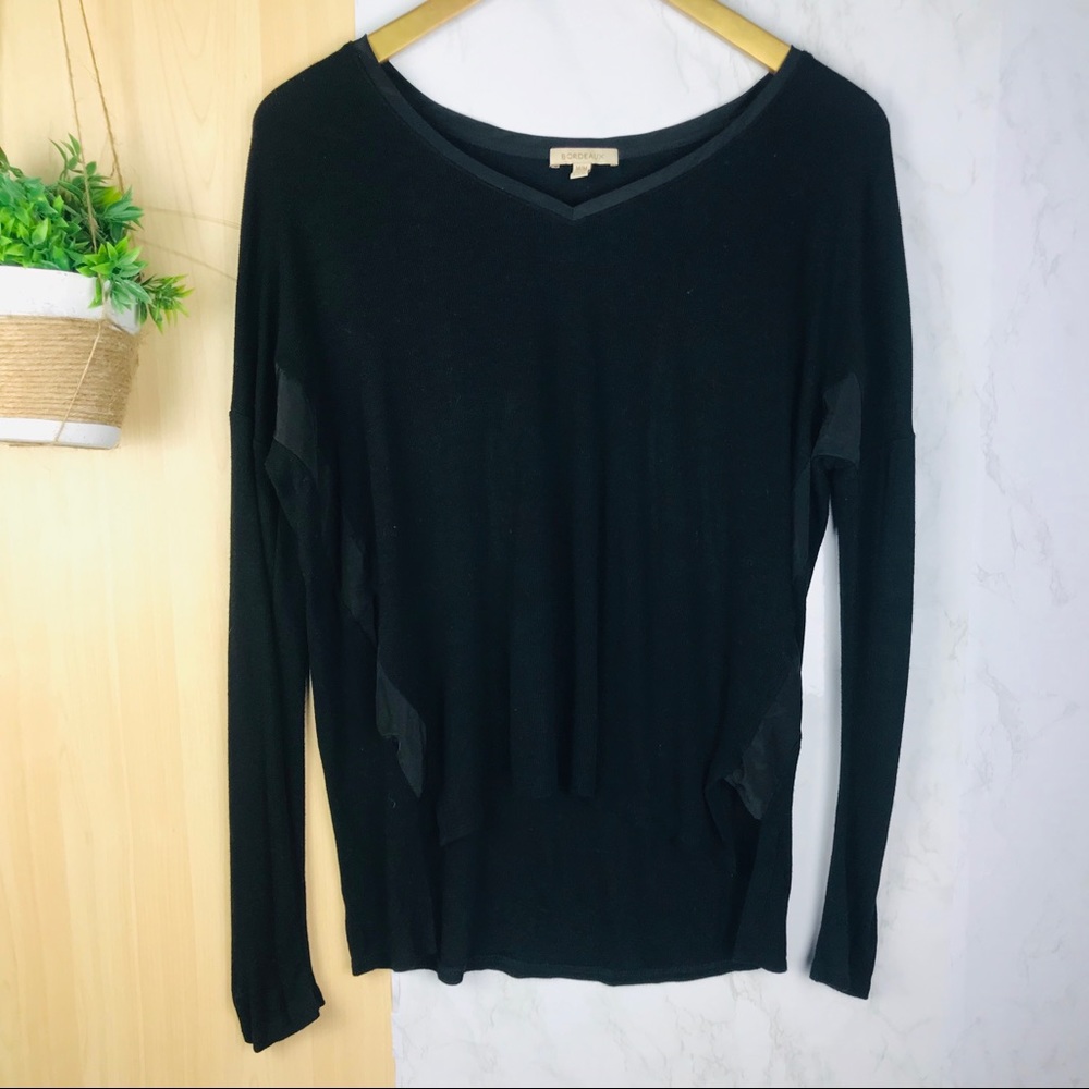 Anthropologie | Bordeaux ribbed drop shoulder - Picture 7 of 7